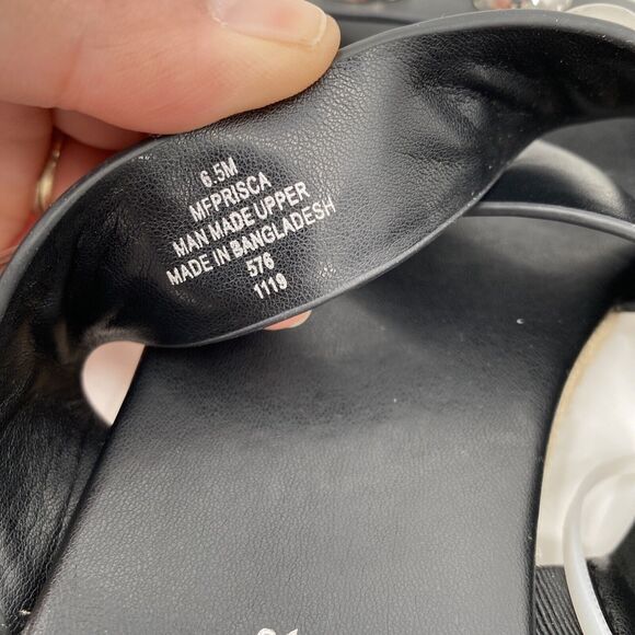 Marc Fisher Womens Studded Crisscross Strap Prisca Slide Sandals Black Size 6.5M - Picture 6 of 9